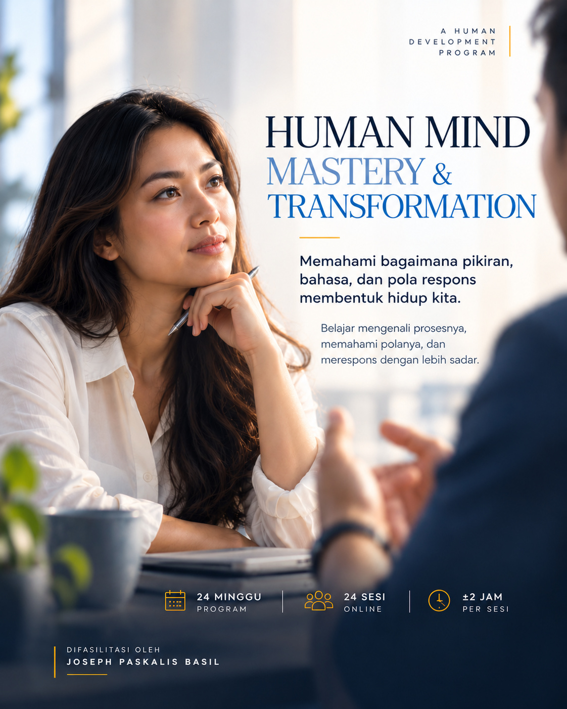 Human Mind Mastery & Transformation - program pengembangan 24 minggu berbasis NLP